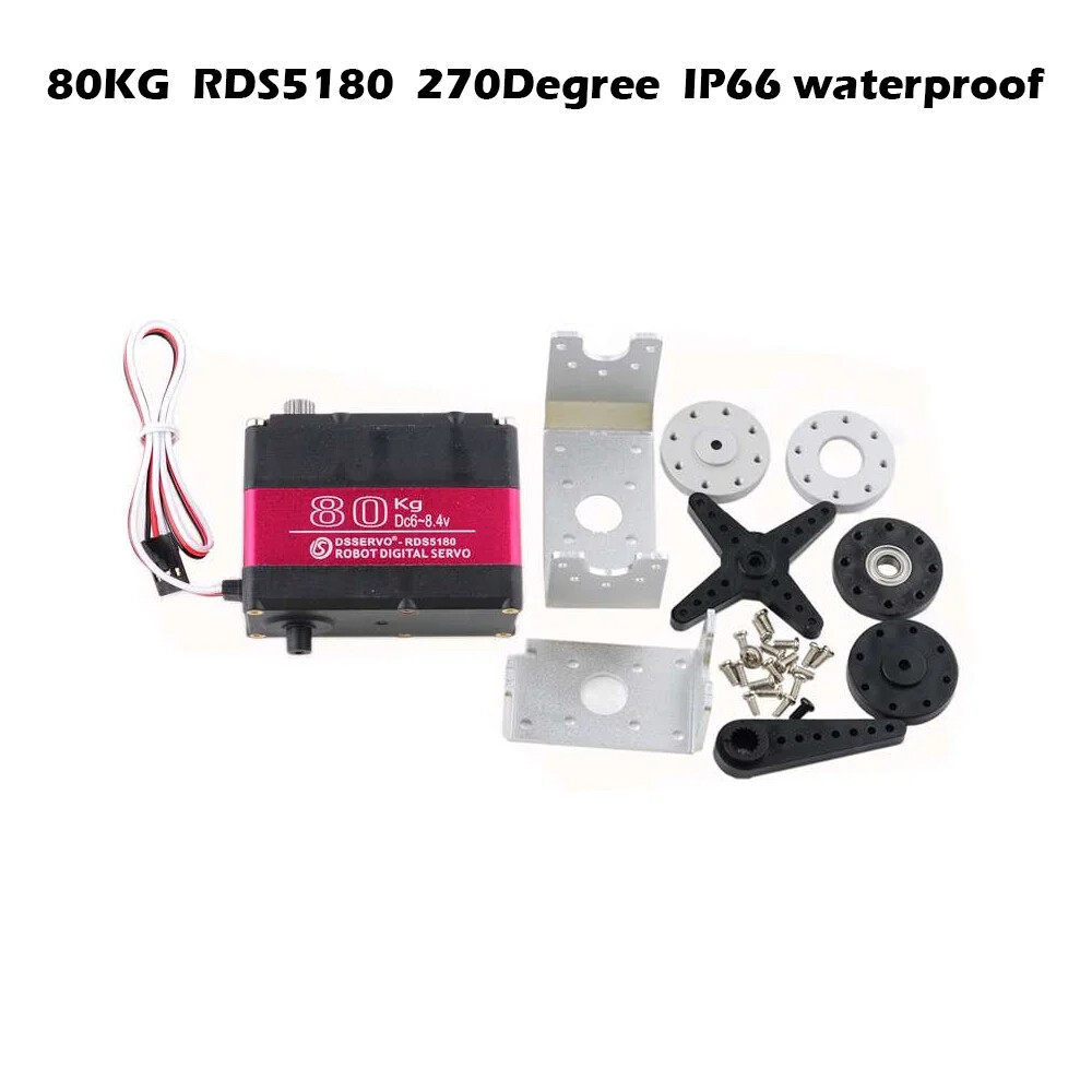 7-150KG Digital Robot Servo Metal Gear Motor Double-Shaft 180/270 Degree For Rc