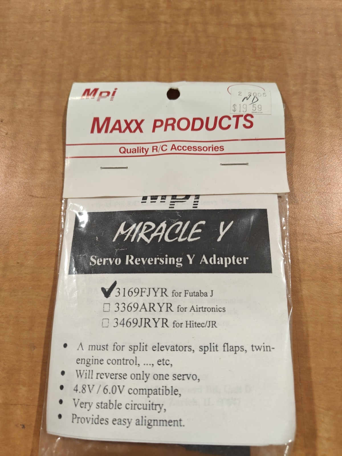 Maxx Products MPI Miracle Y 3169FJYR Servo Reversing Y Adapter for Futaba J