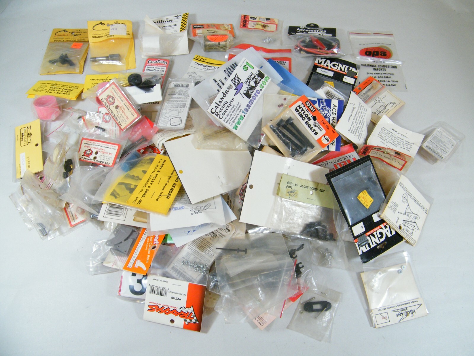 HUGE LOT OF NEW RC PARTS, GREAT PLANES, ARISTO-CRAFT, PRATHER, ERNST, WILLIAMS