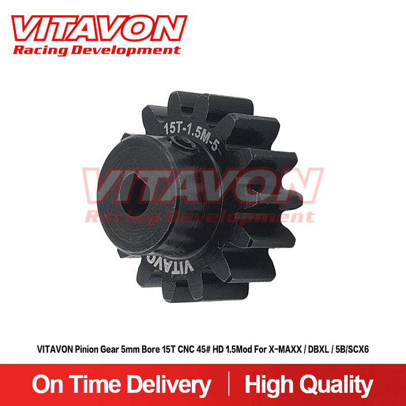 VITAVON CNC 45# HD 1.5Mod 5mm D Bore 15T/20T Pinion Gear For SCX6