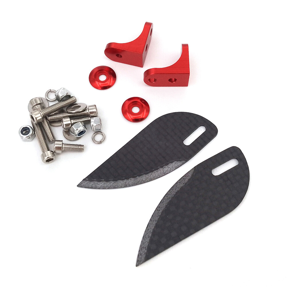 1Pair RC Boat Turn Fins Carbon Fiber fr 50-85cm RC Speed Racing Boat MONO V Oval