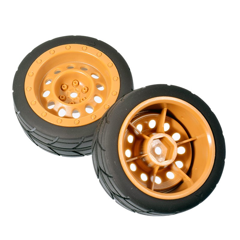 1/10 Onroad Touring Rc Car Wheels Rubber Tires Set for Tamiya HSP HPI tt01 tt02