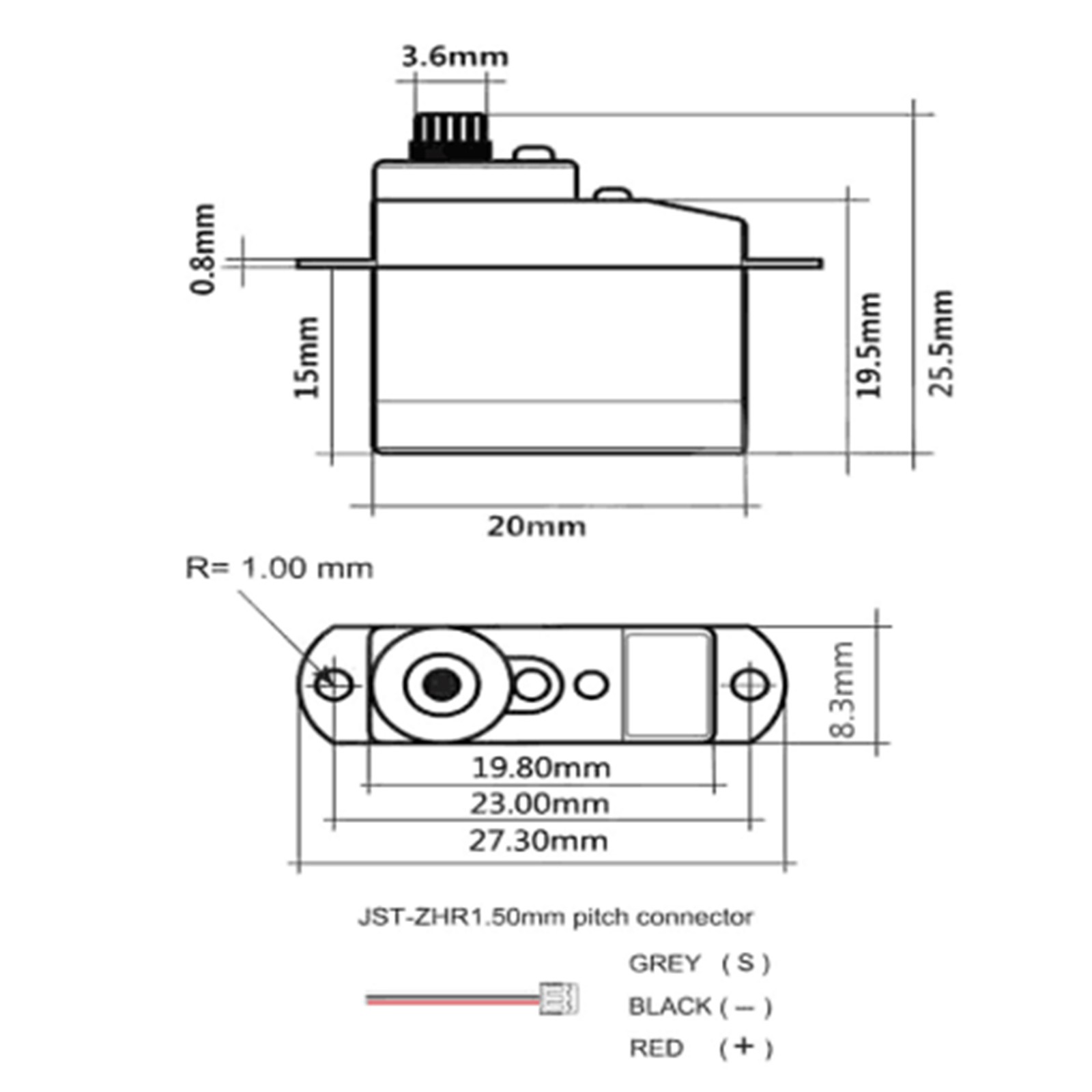 2Pack GH-S37D 3.7g Ultra Micro Digital Coreless Servo For RC Helicopter Boat Car