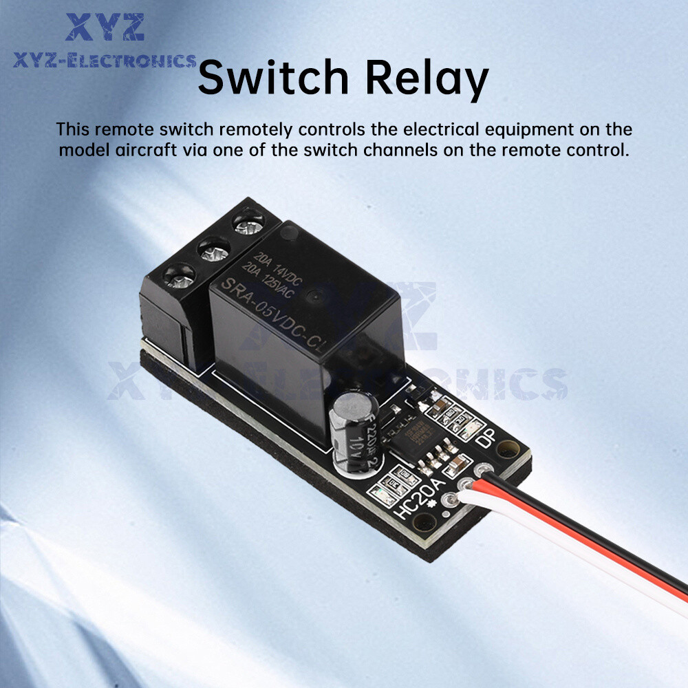 20A RC Model Relay PWM Receiver Control Switch for Water Pump Light FPV Camera