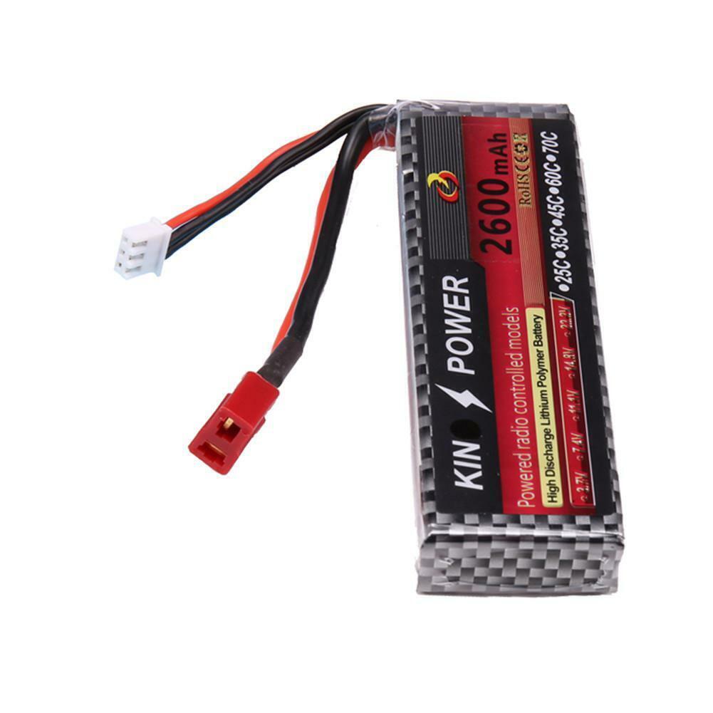 7.4V 2600mAh 25C Lipo Battery For WLtoys 1/14 144001 RC Car Upgrade Parts T Plug