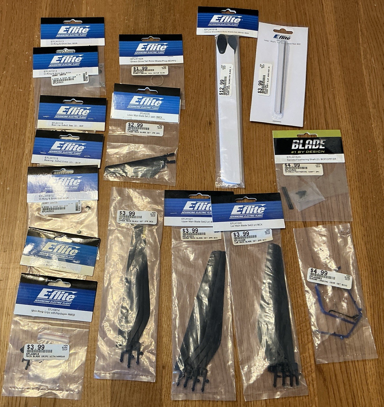 NIP E-Flite 16pks Hardware Blades Landing Gear Shaft O Ring Bearings EFLHXXXX