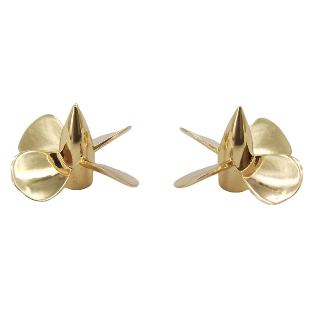 2x 4-Blades Metal Propeller 3mm M3 26mm Submerged Prop for 1/200 RC Boat Marine