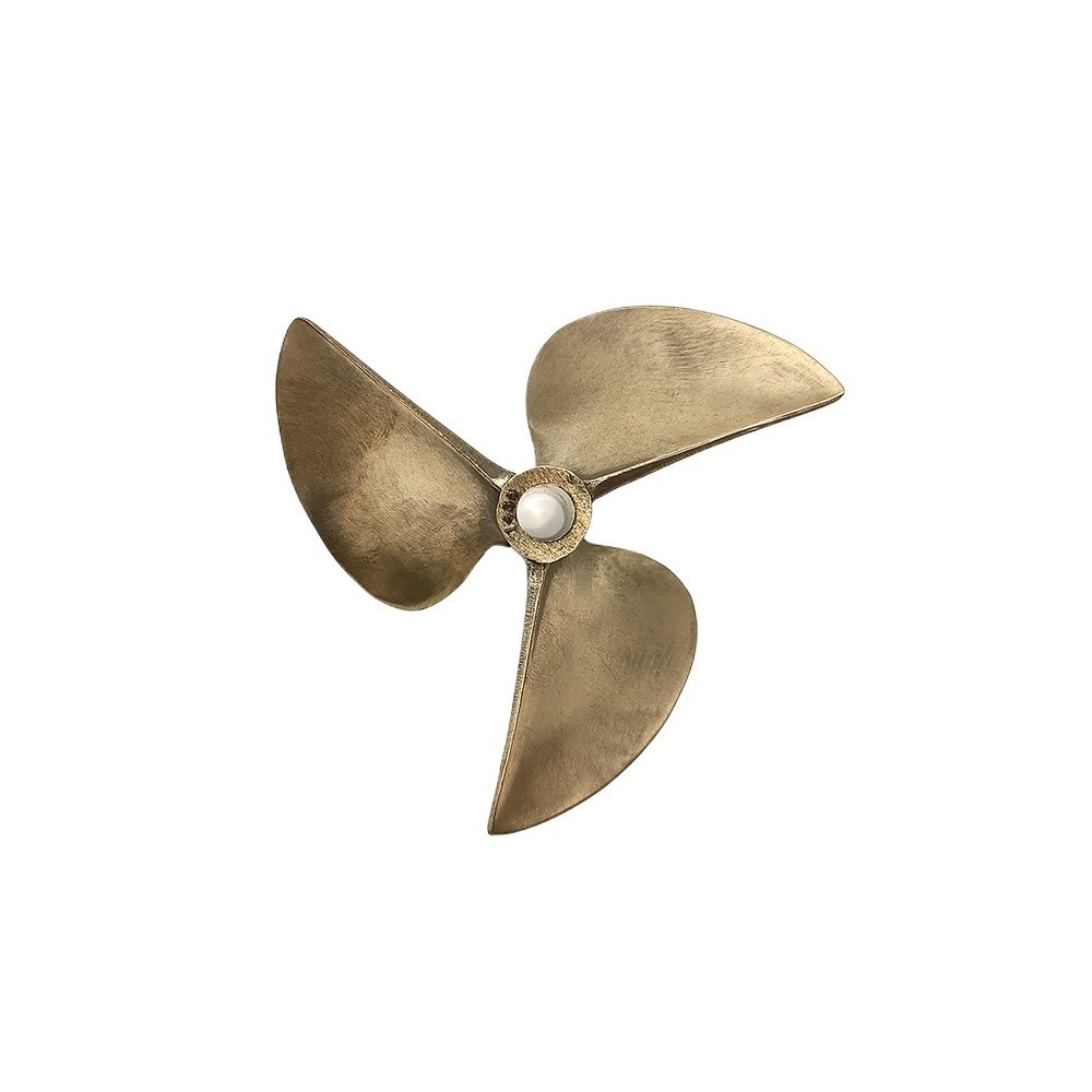 67-72mm 3-Blade Copper Propeller 6.35mm Shaft Hole for RC Model Boat Accessories