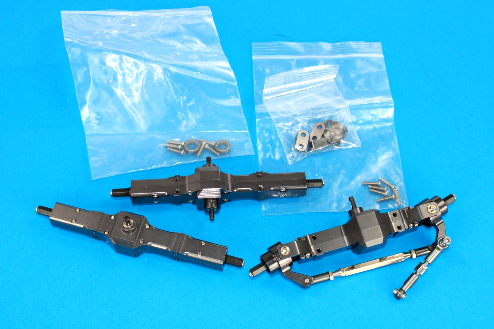 RC Car B16 Straight Axle Set Front Middle Rear Aluminum Complete Axle 1/16 WPL
