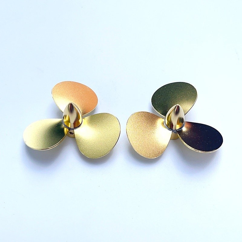 RC Boat Metal Propeller M4 D35/39/50mm 3 Brass Props 4mm Shaft 3 Blades