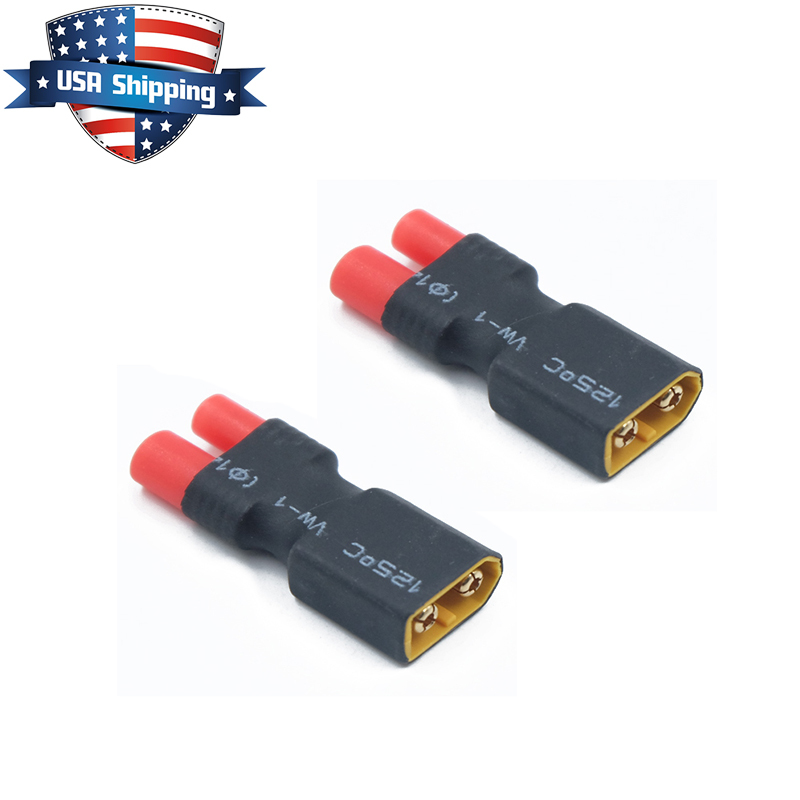XT60 Male to HXT 3.5mm Male/Female Bullet LiPO Battery Conversion Adapter