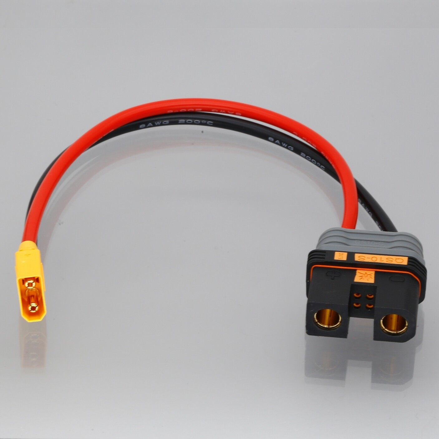 XT90-H Male to QS10 10mm Bullets Female 8AWG 1FT Adapter Charging Wire Battery