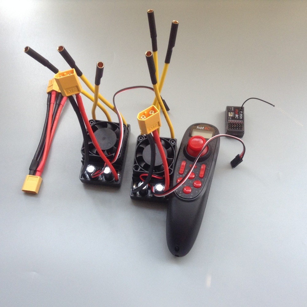 70A Bi-Directional ESC Pair 6-CH Radio Combo 2-6S Air-Cooled for RC Boat/Car/ROV