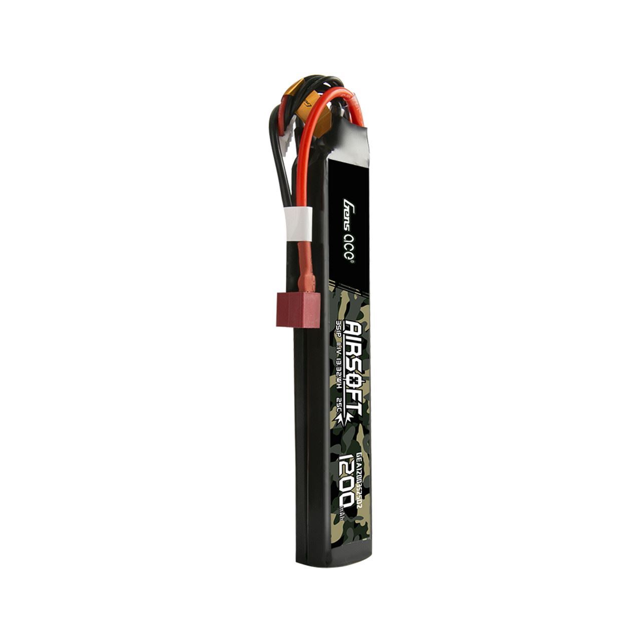 Gens Ace 25C 1200mAh 3S1P 11.1V Airsoft Battery With Dean 2X Plug