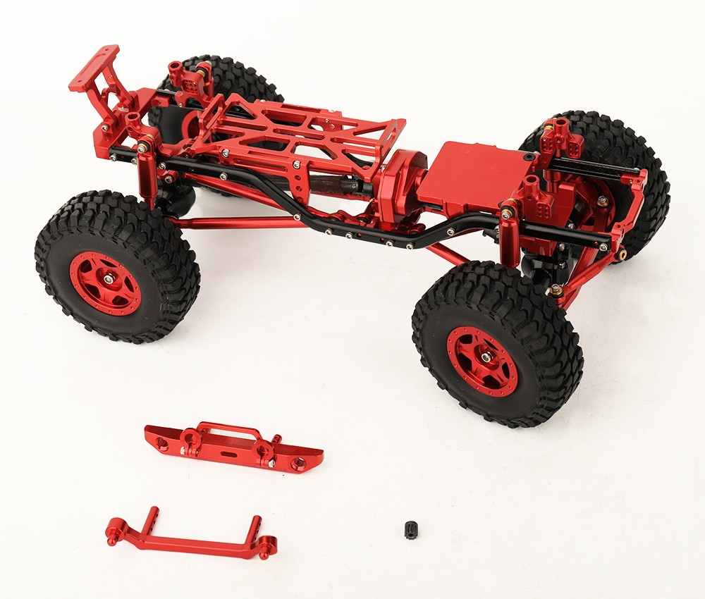 Metal Chassis Assembly Empty Frame RC Car Kit for Axial 1/24 SCX24 90081 Upgrade