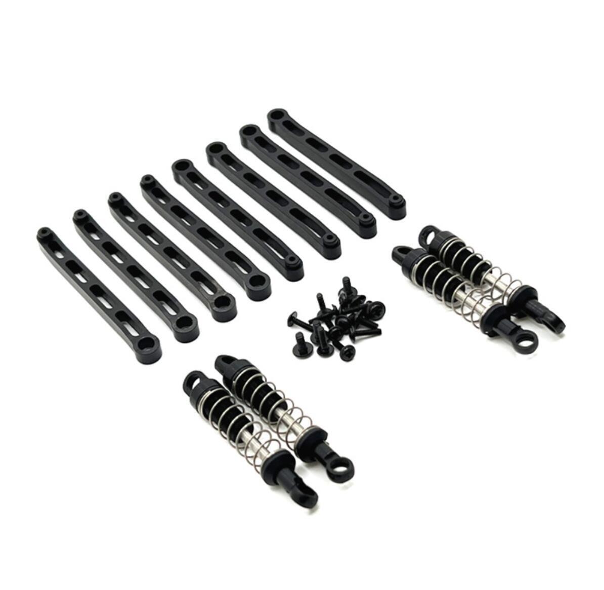 For MN 1/12 mn78 Crawler Off Road rc car Aluminum metal Upgraded parts DIY black
