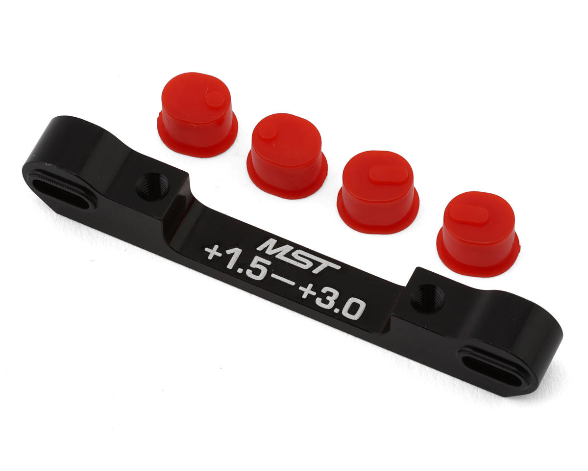 MST RMX Adjustable Aluminum Suspension Mount (+1.5/+3.0) (Black) [MXS-820058BK]