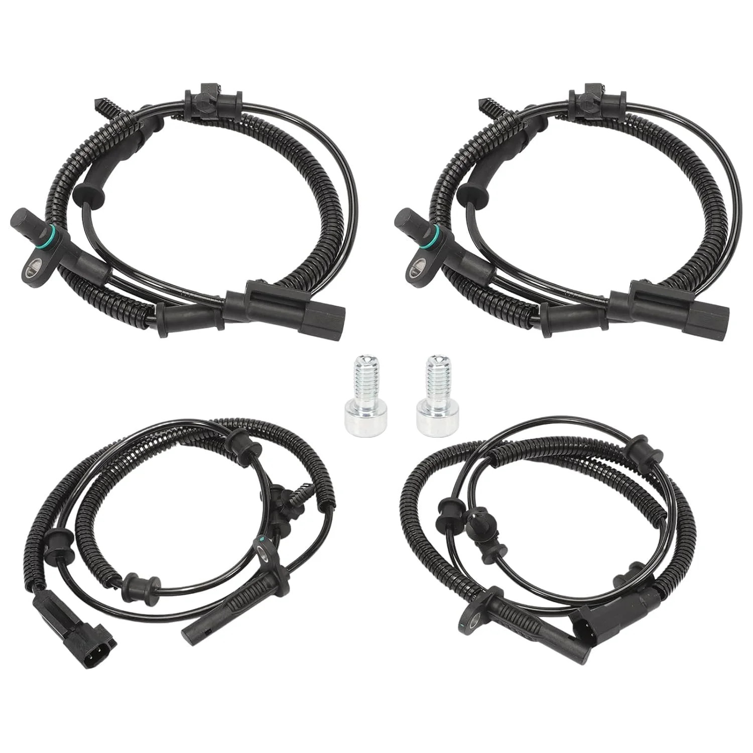 4Pcs Front & Rear ABS Wheel Speed Sensor Compatible for 2013-2018 Ram 1500, 2019