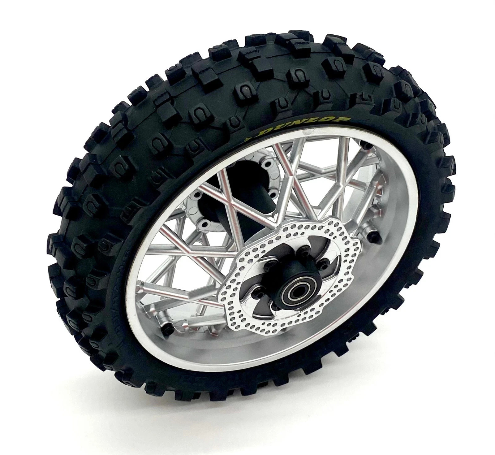 Losi Promoto Rear Dunlop Tire & Wheel With Bearings & Rotor Factory Assembled