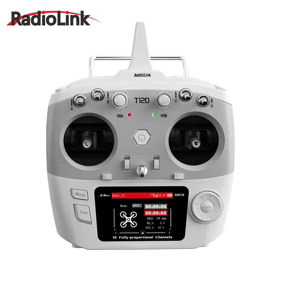 RadioLink T12D 12 Channels RC Transmitter 2.4GHz R16F Receiver Remote Controller