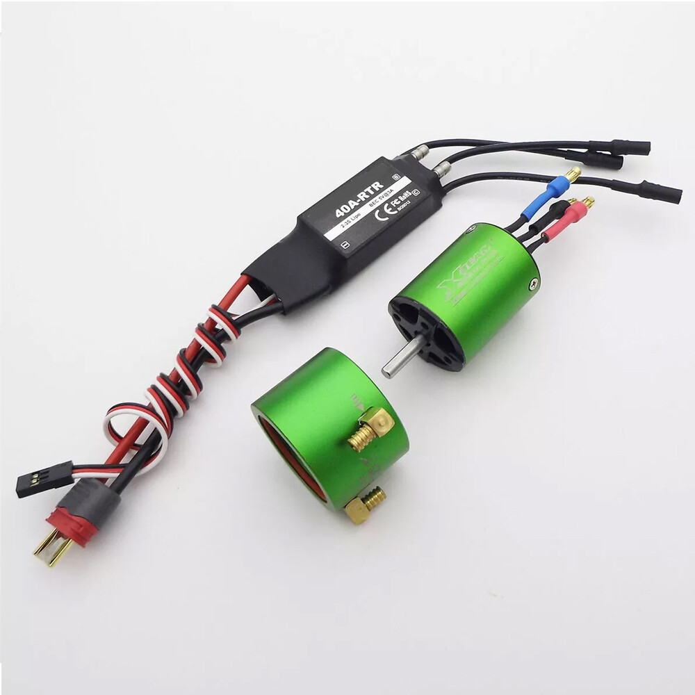 2835 KV3300 4-Poles Water Cooling Brushless Motor 40A ESC for RC Boats Jet YacWR