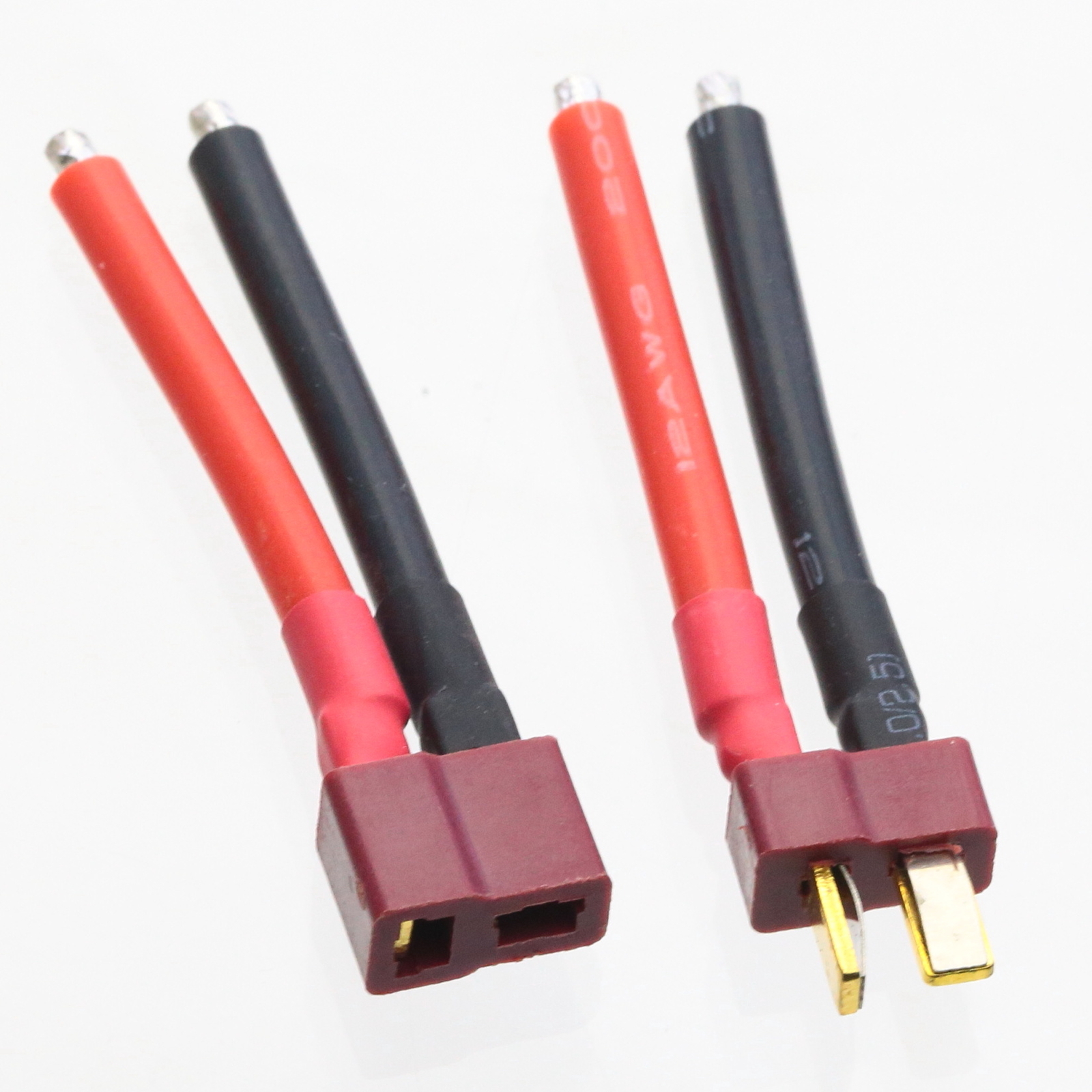 1pair T-plug Deans Male Female DIY Tinned End 2″ 12AWG Silicone Wire RC Airsoft