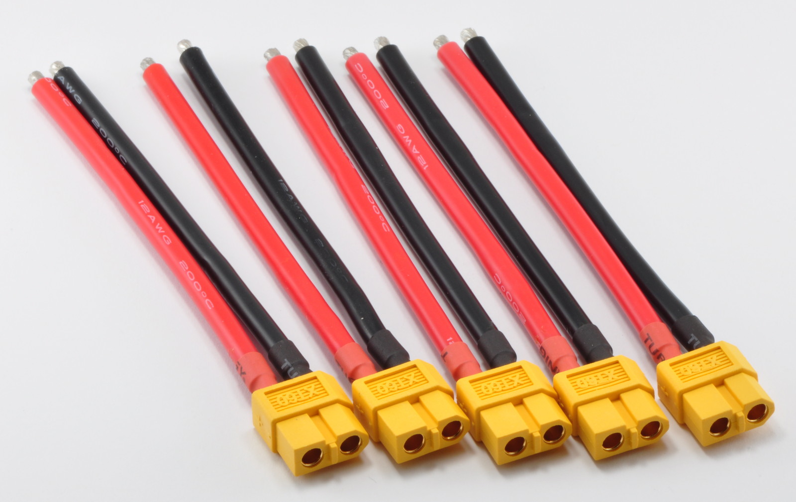 5 Pack – 5 XT60 / XT-60 Female Connectors w/ 10CM 12awg Wire for Turnigy / Zippy