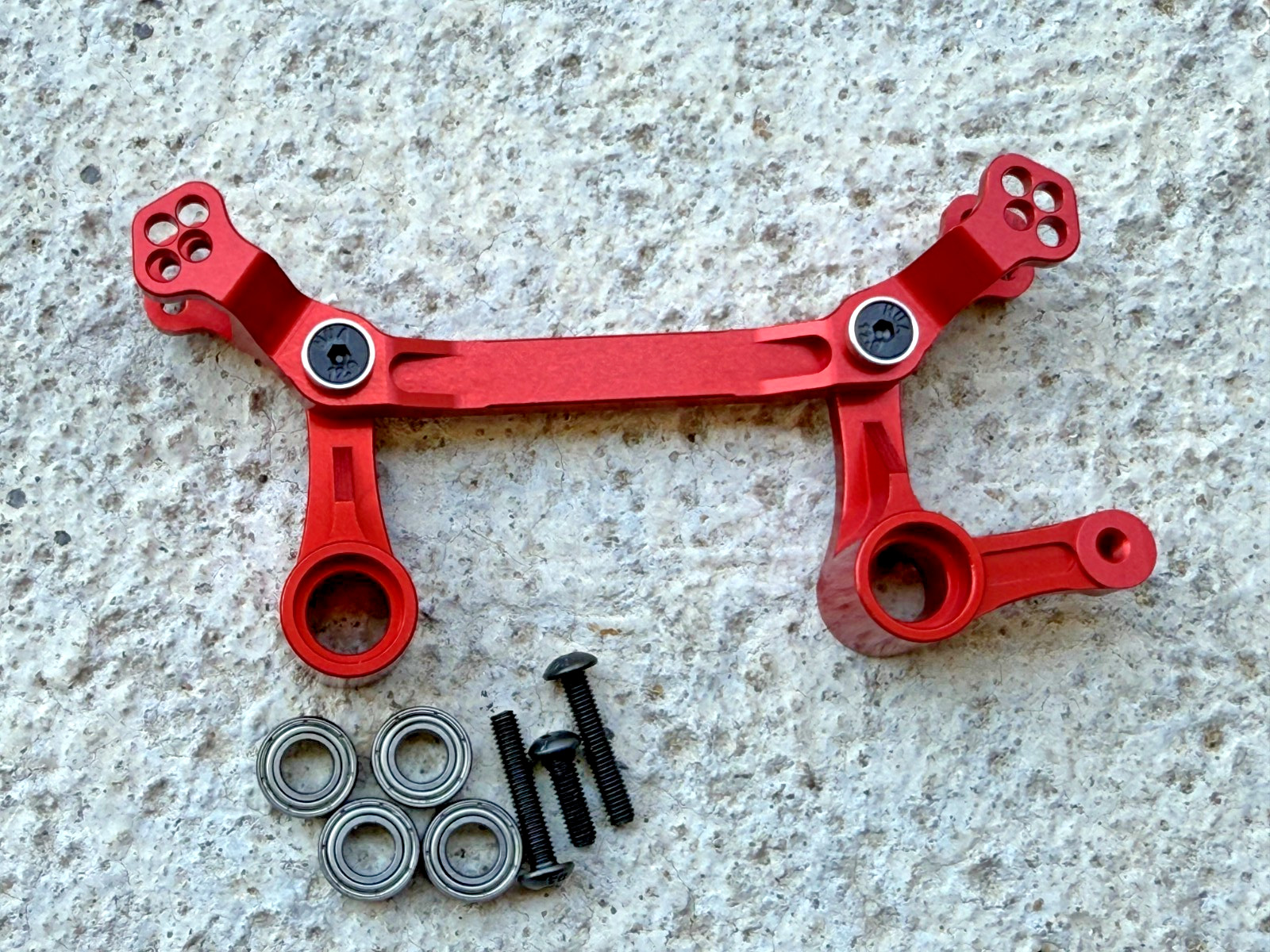 Aluminum Bearing Steering Bellcrank Arrma 1/10 Kraton 4s V2 4×4 BLX Red