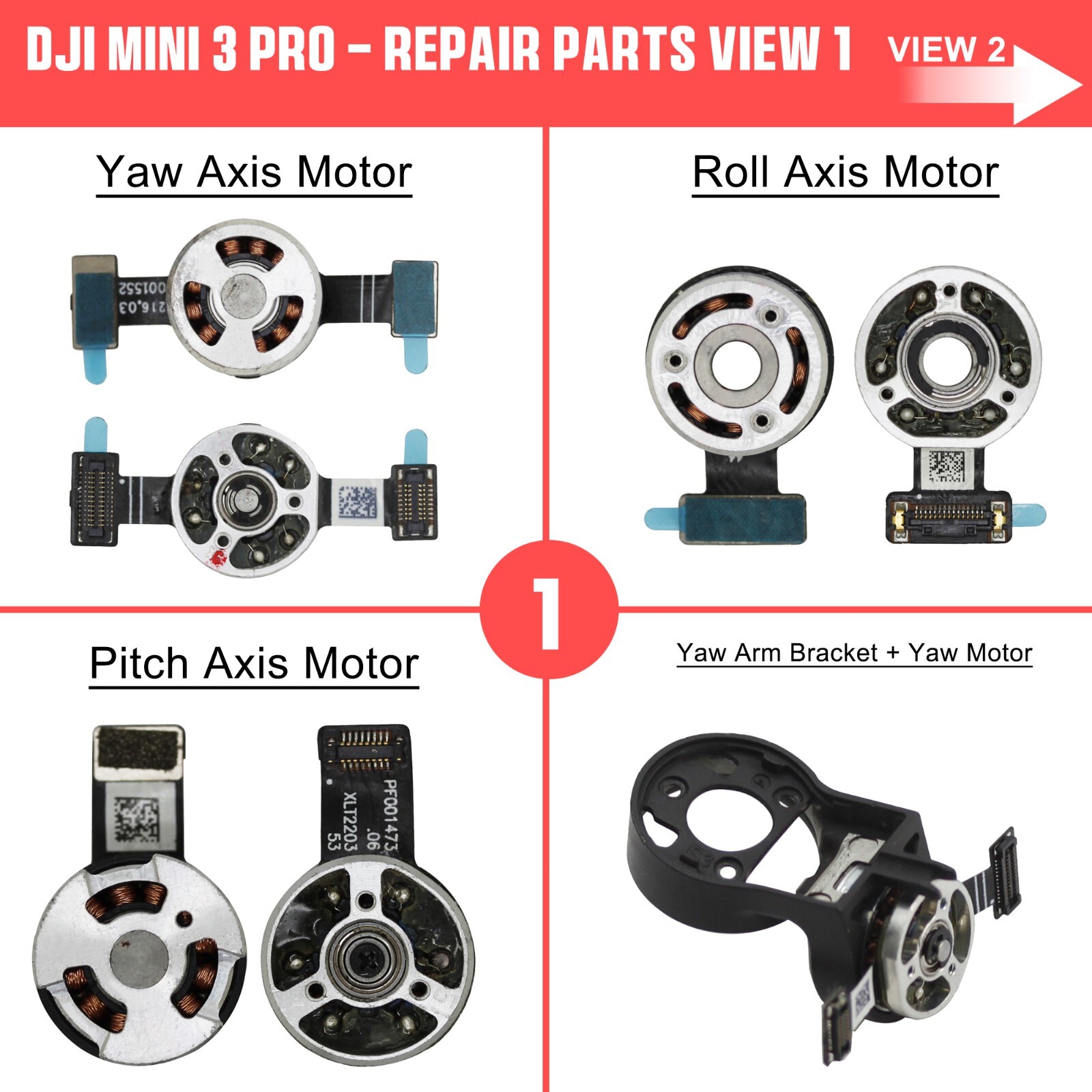 OEM Gimbal Camera Axis Arm Motor Bracket Frame Cover For DJI Mavic Mini 3 /3 Pro