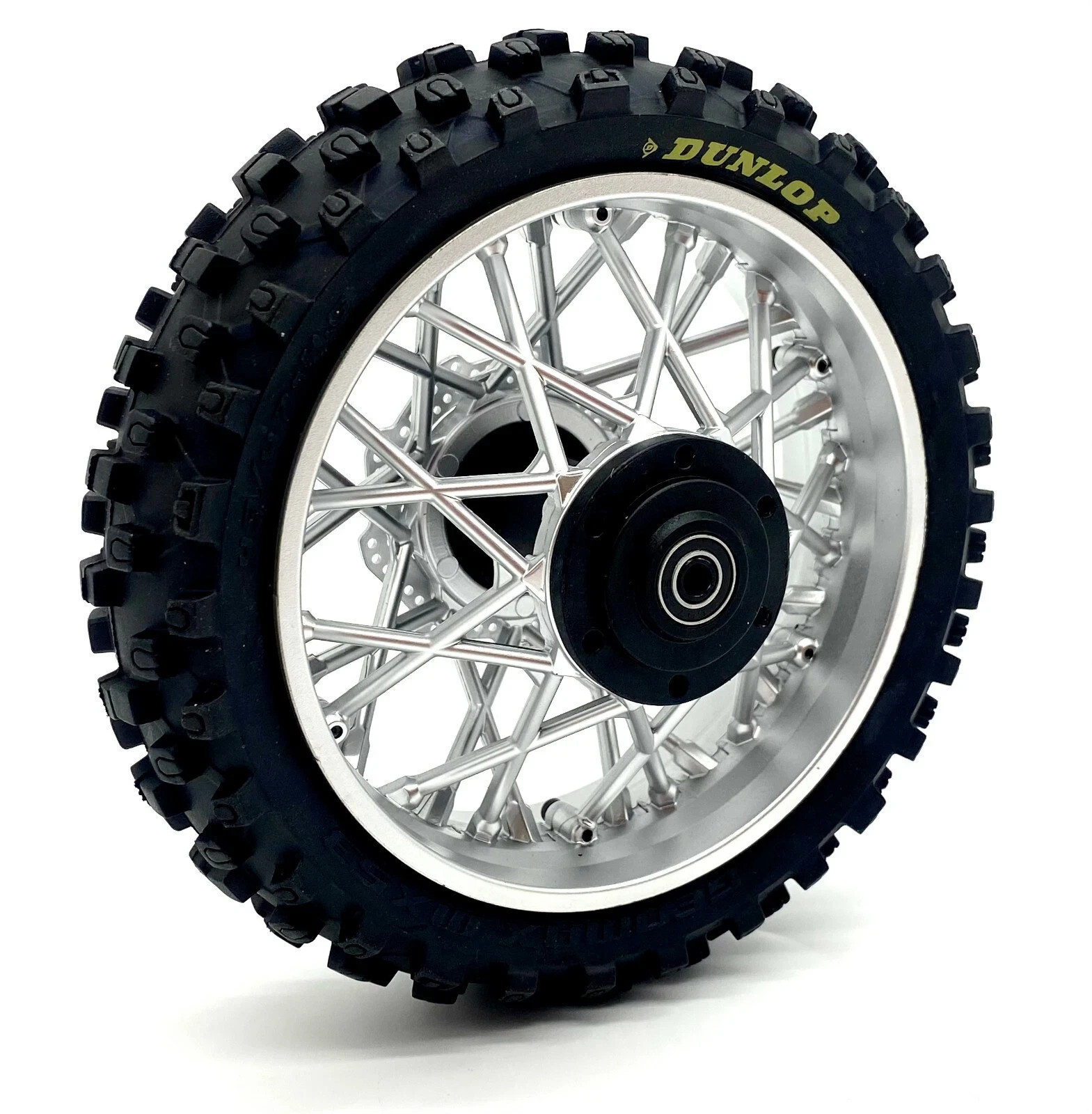 Losi Promoto Rear Dunlop Tire & Wheel With Bearings & Rotor Factory Assembled