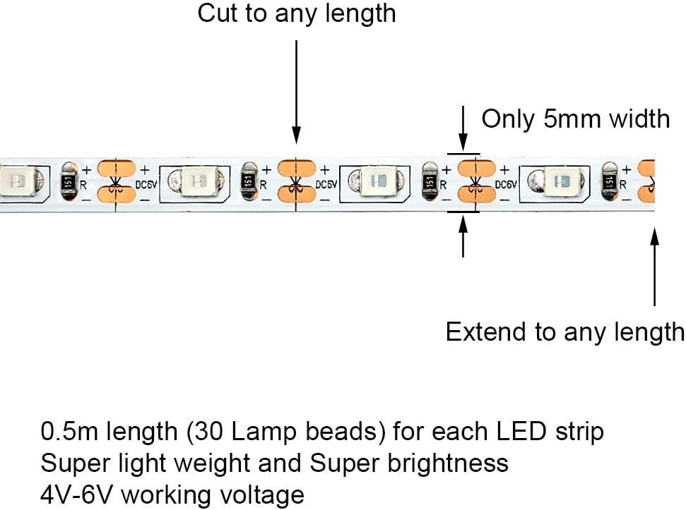 Remote Controlled LED Light Strip for RC Fixed Wing Airplane Flying Wing Plan…