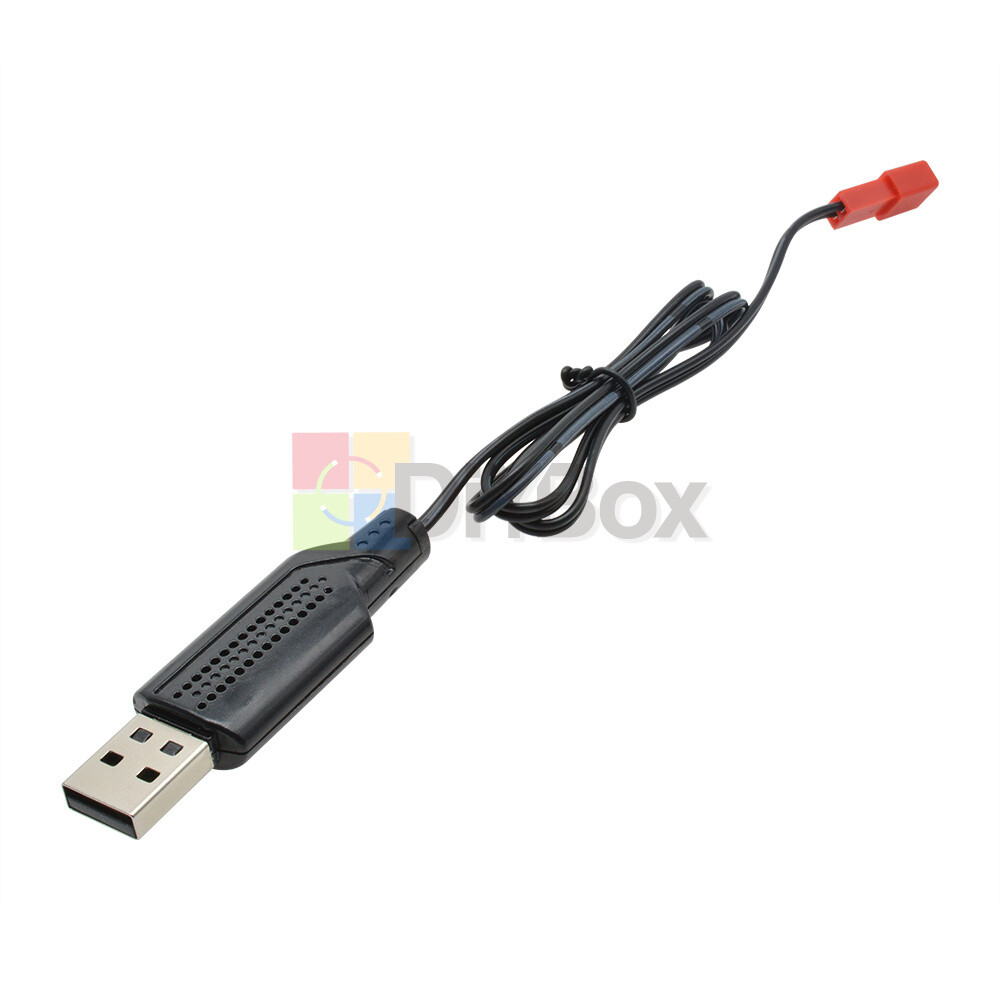 3.7V 500mA Output 1S Lipo Li-ion Battery USB Cable Charger Red JST Female Head
