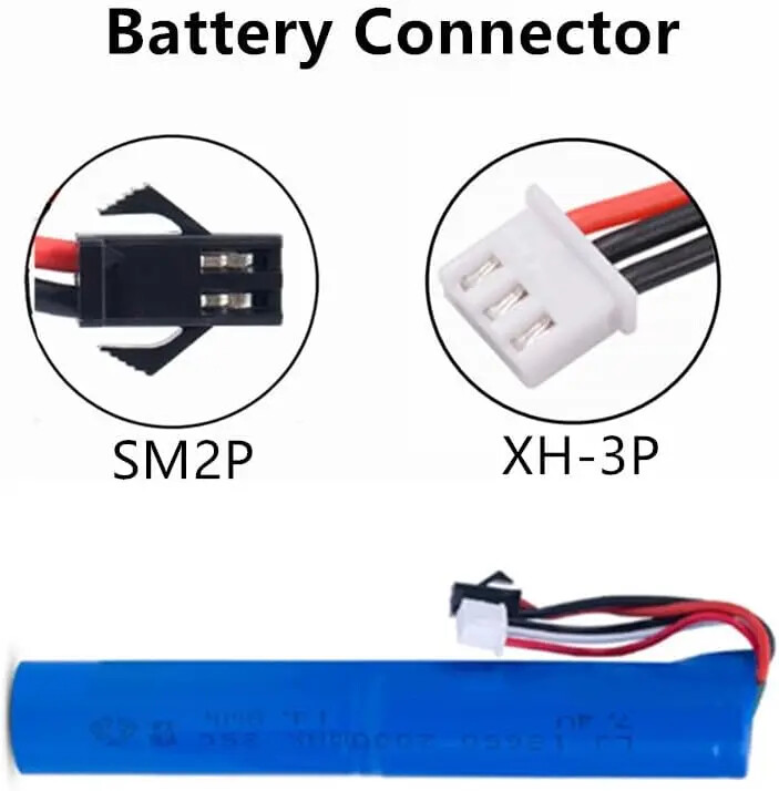 7.4V 2000mAh SM-2P Plug for SRB1200 SRB400 SRB400-SUB MP5K M4 M110 Water guns