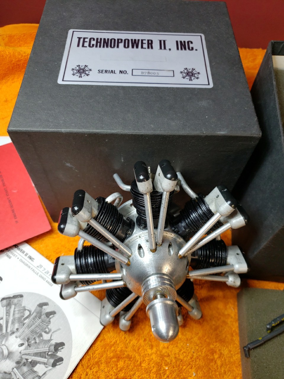 Technopower II Inc. Techno Power 7 Cylinder 4C RC Classic Radial Motor