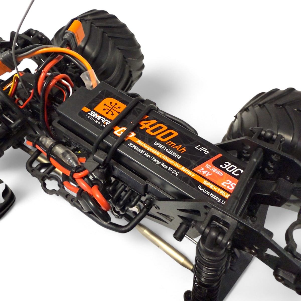 1400mah 2S Battery Tray (Fits Losi® Mini LMT) Works with stock 810mah 2s Lipo