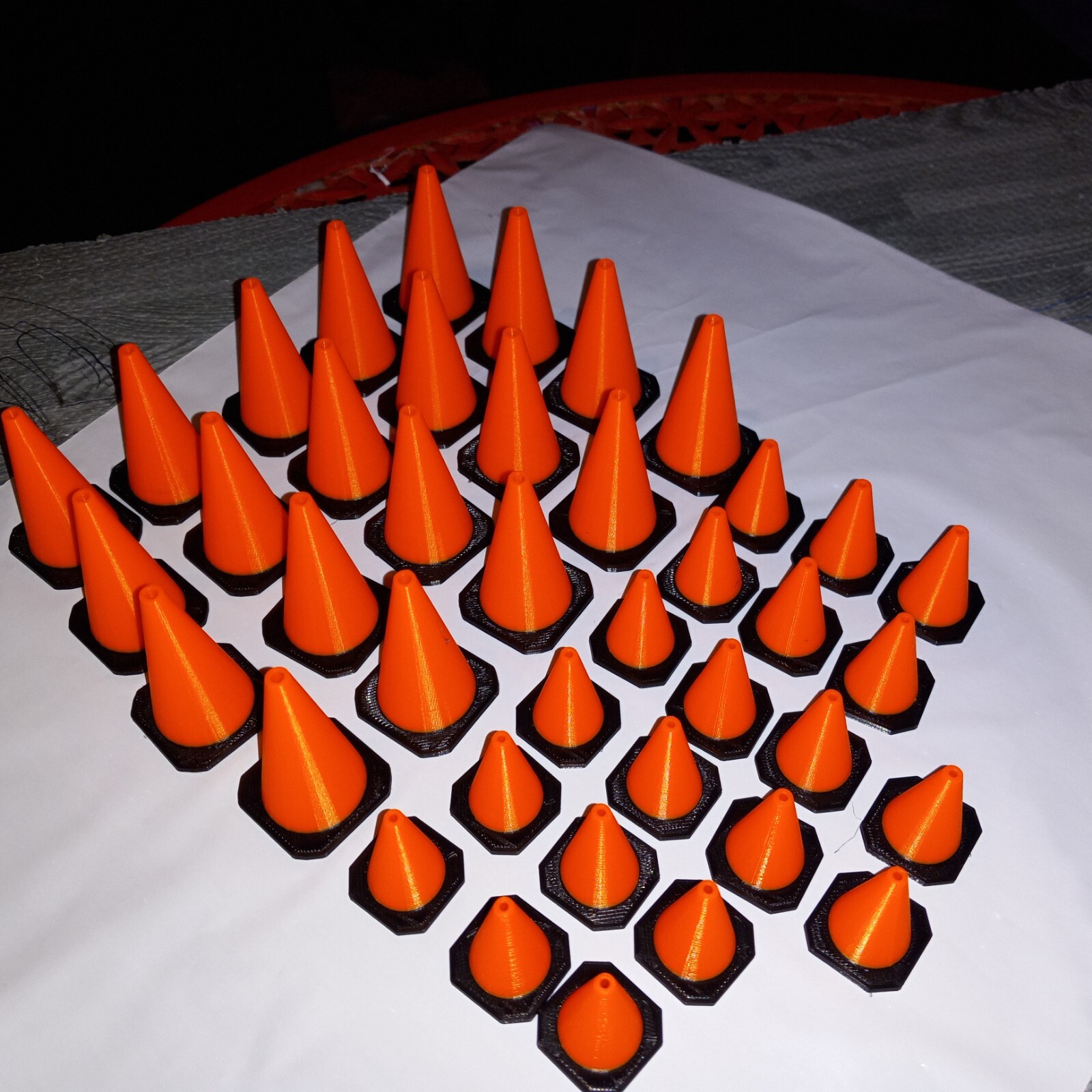 1/10 Scale Orange RC Traffic Cones Set of 40. 20 big, 20 small, Crawler, Course