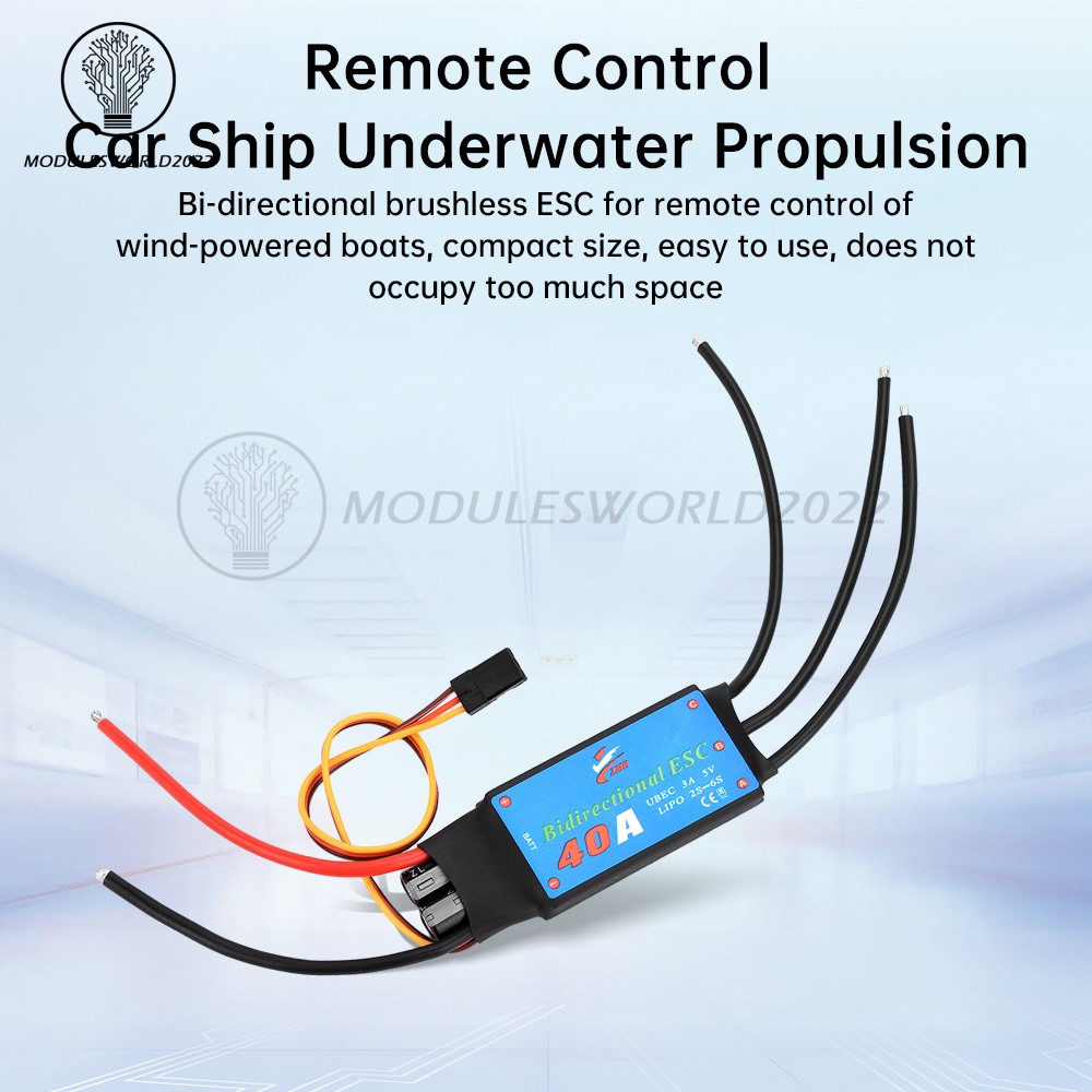 20A/30A/40A/50A Bidirectional Brushless ESC for Remote Control Ship Pneumatic