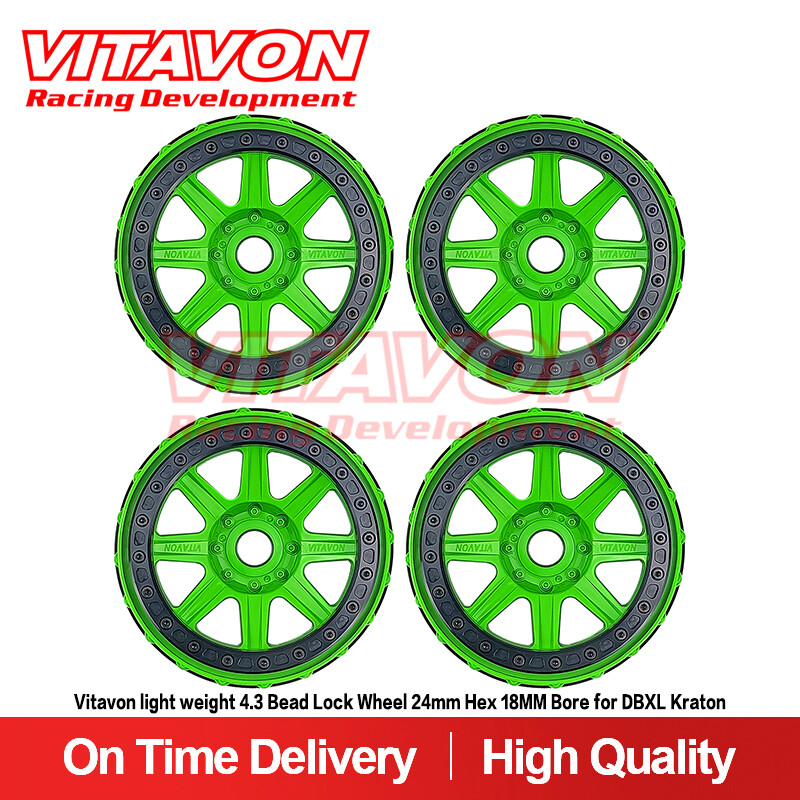 VITAVON Light Weight 4.3 Bead Lock Wheel 24mm Hex 18MM Bore For X-MAXX XRT