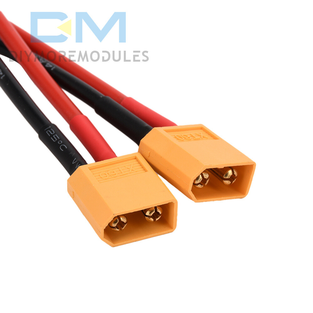 XT60 Male/Female Cable Parallel Battery Connector 4AWG Silicone Wire Y Splitter