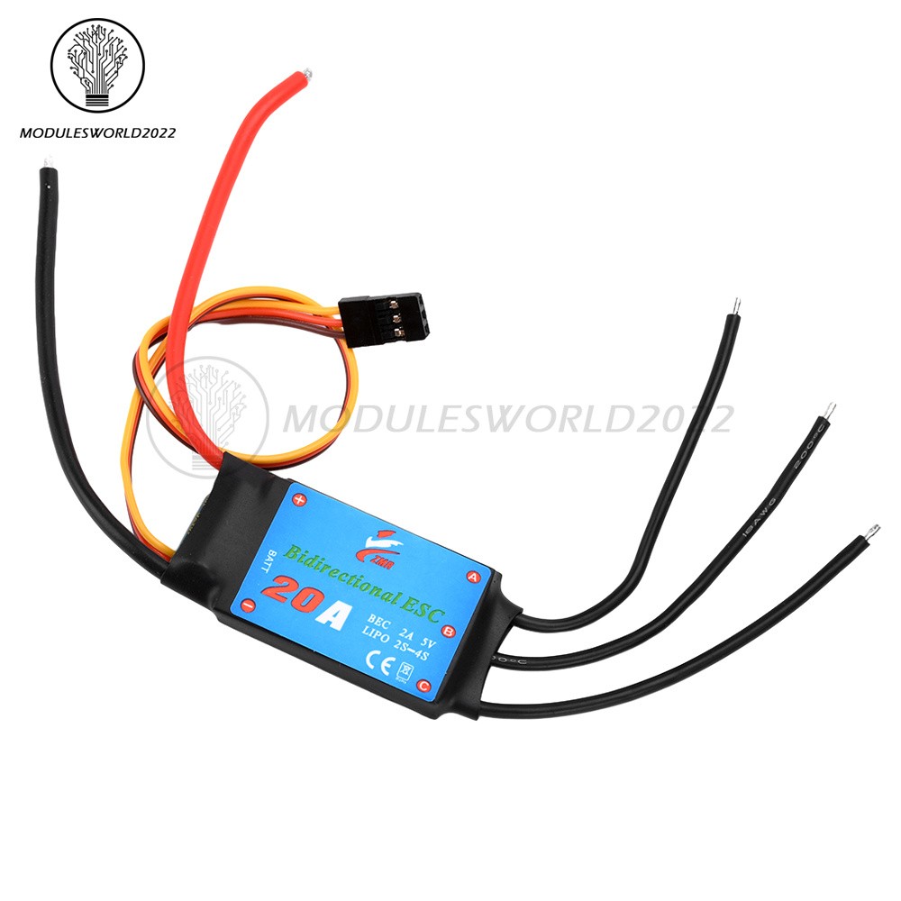 20A/30A/40A/50A Bidirectional Brushless ESC for Remote Control Ship Pneumatic