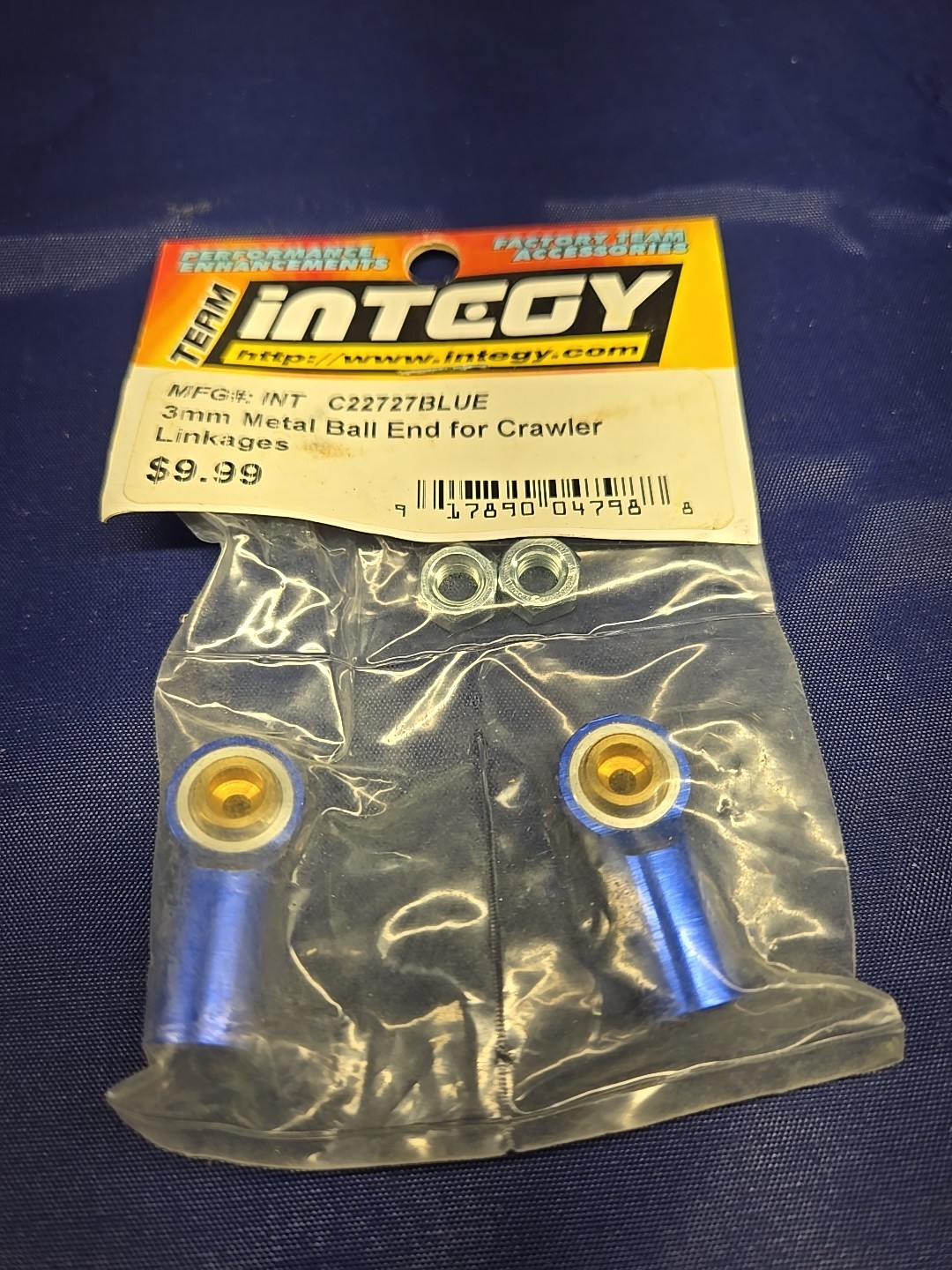 INTEGY 3MM Metal Ball End For Crawler Linkages INT22727 Blue