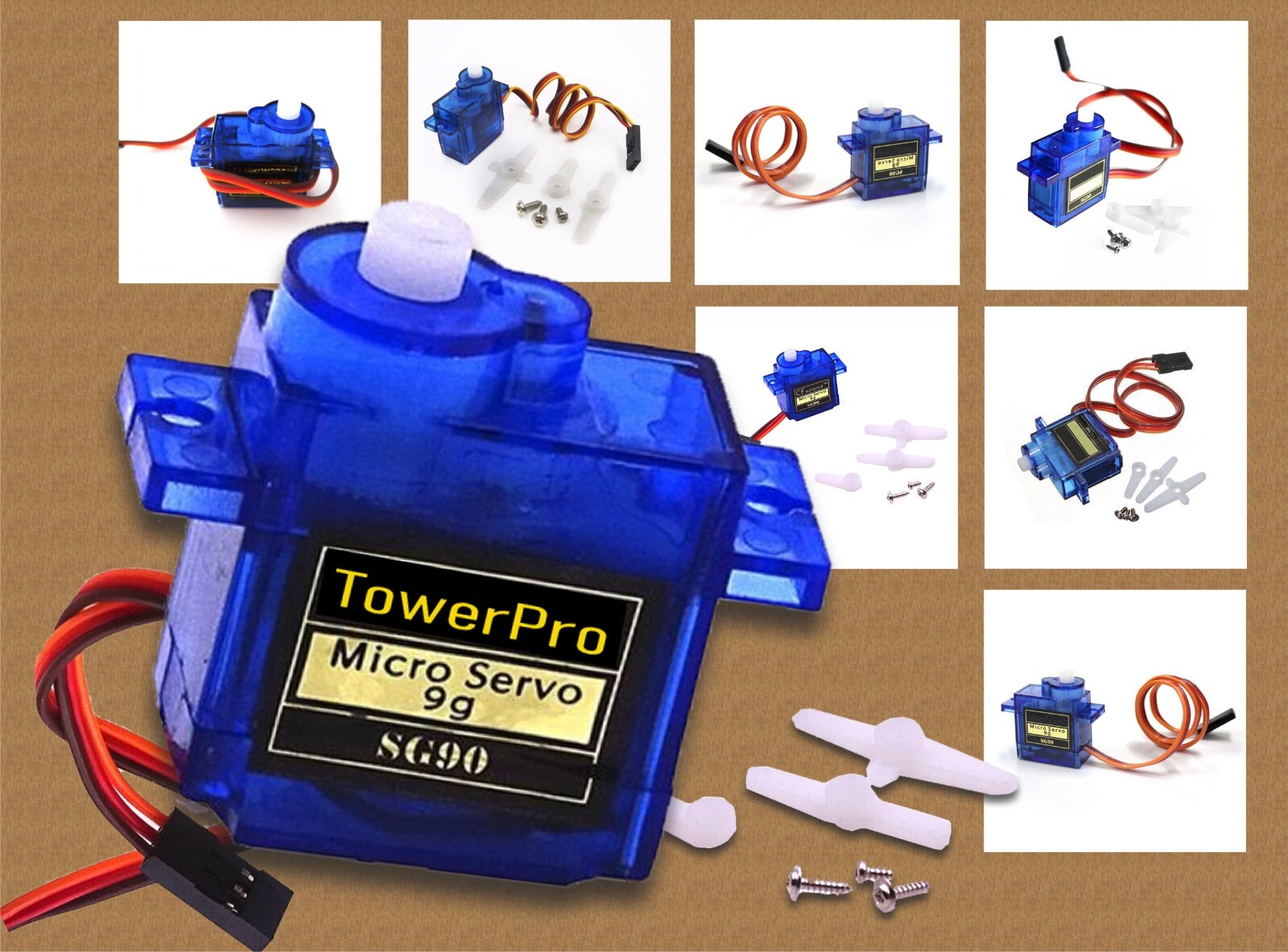 3 Pack SG-90 SG90 9g Micro Servo Motor for RC Car Heli / Plane 1.4kg 4.8V~6V