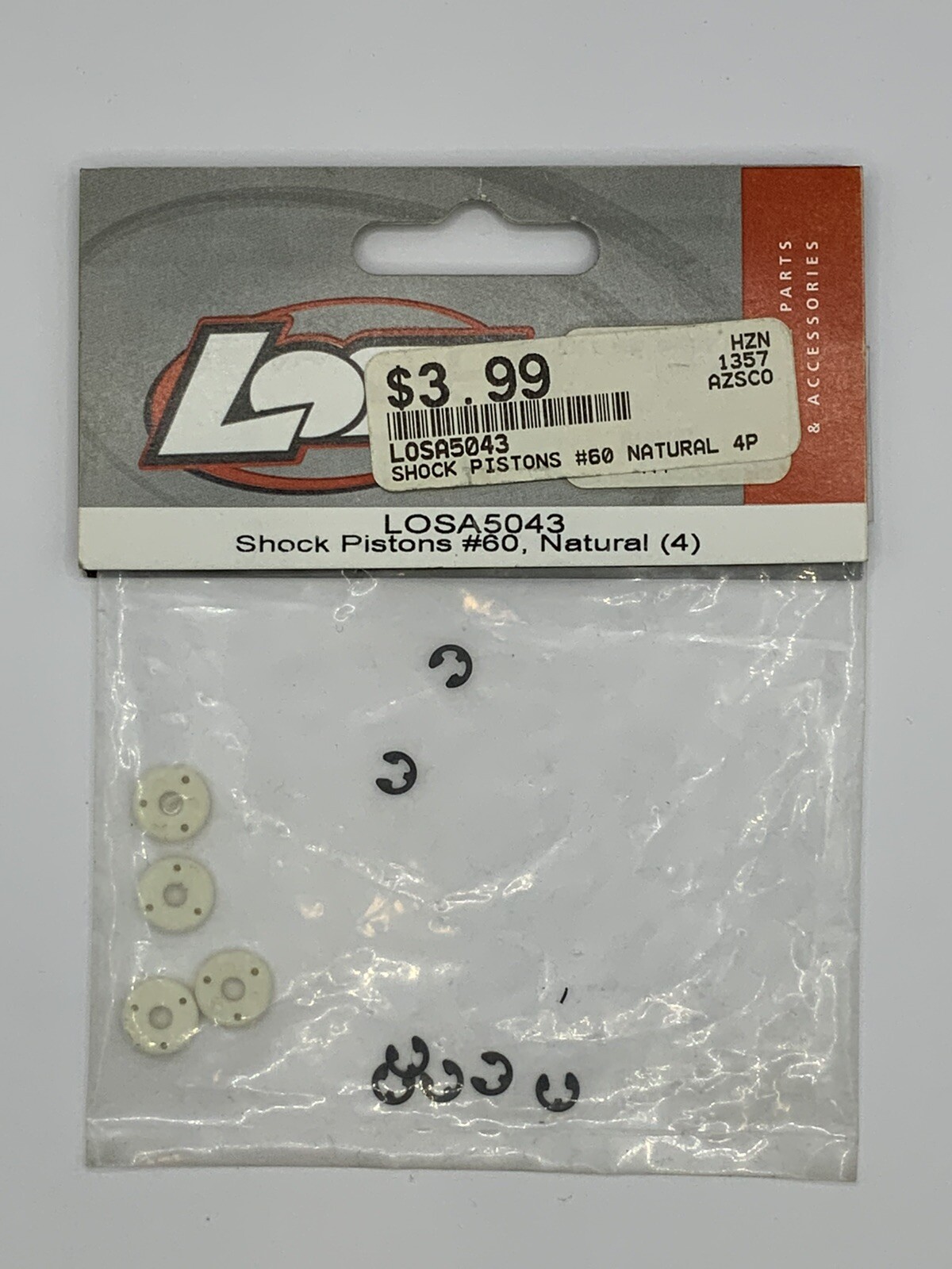 Losi Losa5043 Shock Pistons #60 Natural (4)