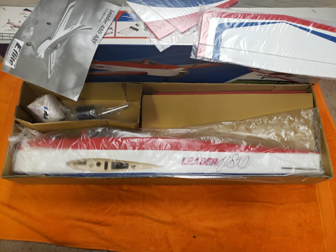 E-flite ARF Model – Leader 480 RC Lelectric Plane – 43″ Wingspan – New