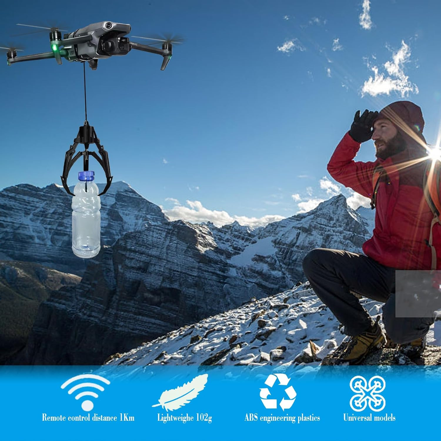 Universally Drone Airdrop System Release Device Payload Delivery Transport Drop,