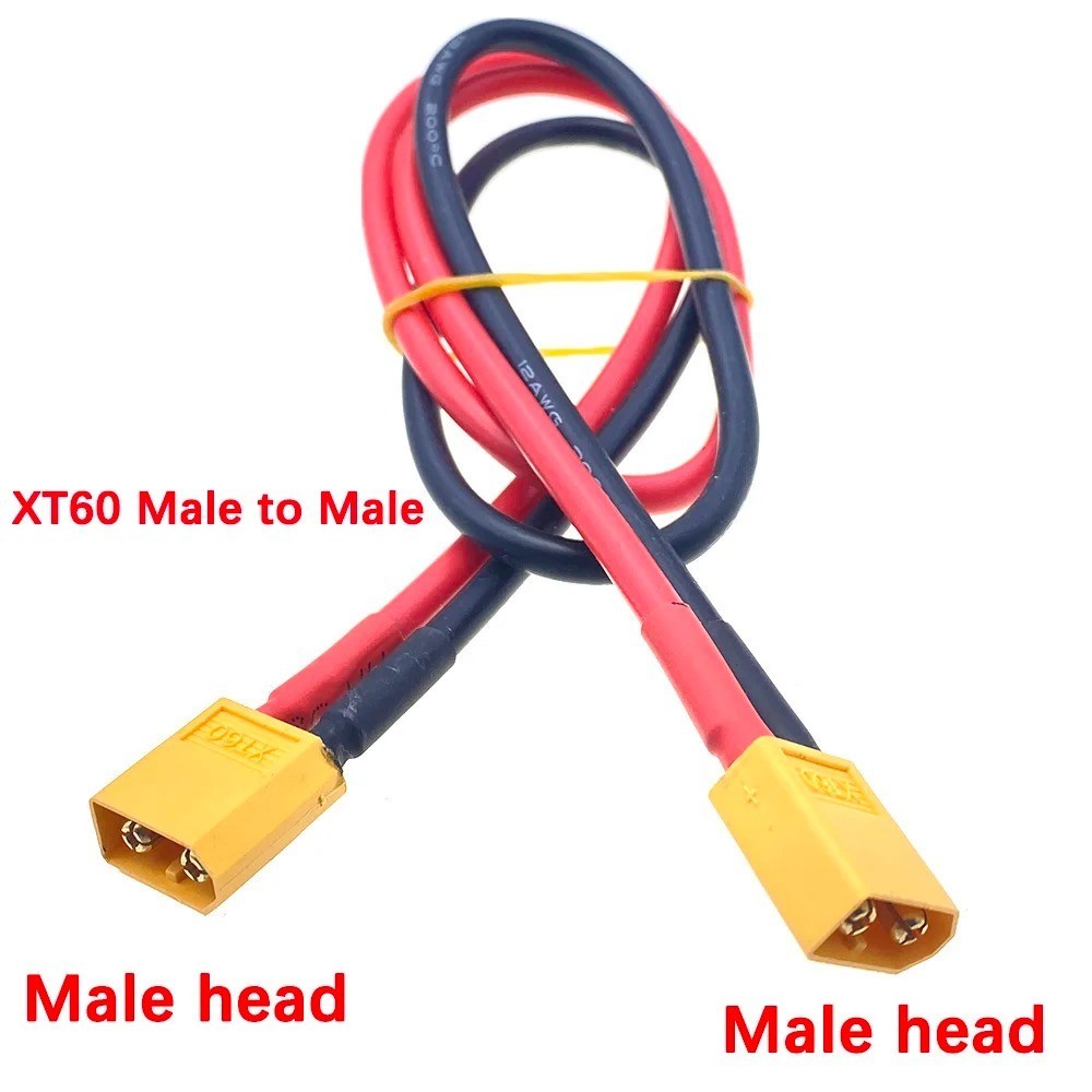 XT60 Male to Female Extension Cable 12AWG Silicone Wire 10cm 20cm 30cm