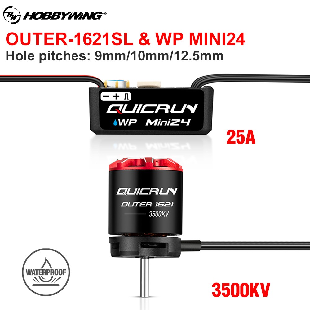 HOBBYWING QUICRUN WP-MINI24 25A ESC 1621SL 3500KV Motor For 1/24 Crawler Car