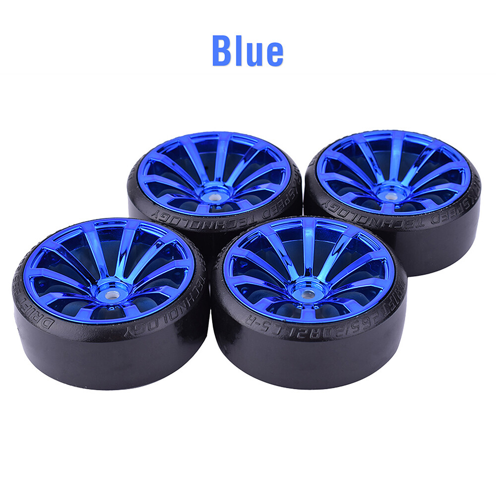 4x Hard Pattern Tyre Drift Tires Wheels 12mm Hex for HPI HSP 1:10 RC Racing Car