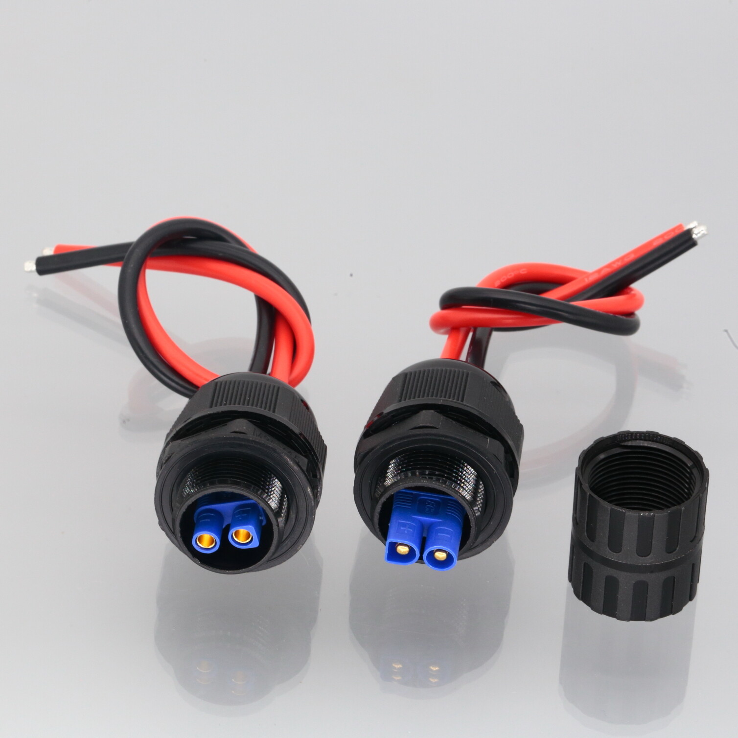 DIY EC3 Male to Female M25 Threaded IP68 Waterproof Connector 12awg 1+1FT Wire