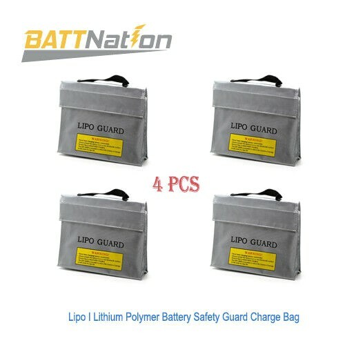 4X 3 in 1 Large LiPo Safe Battery Guard Charging Protection Bag 240x64x180mm